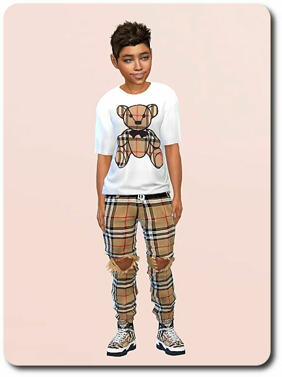 sims 4 cc shirt set scarf for child boys at sims4 boutique 3