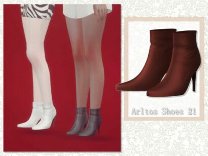 Short Leather Boots 21 By Arltos Sims 4 CC