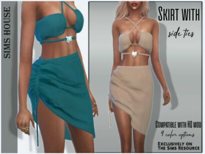 Skirt With Side Ties By Sims House Sims 4 CC