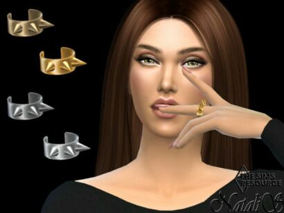 Spiked Open Ring By Natalis Sims 4 CC