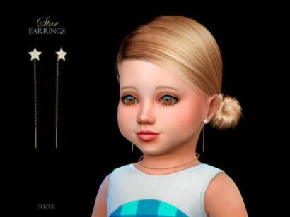 Star Earrings Toddler By Suzue Sims 4 CC