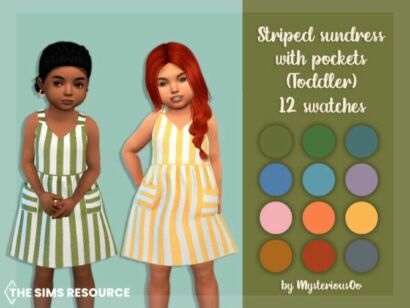Striped Sundress With Pockets Toddler By Mysteriousoo