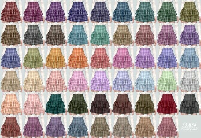 sims 4 cc sweet tiered frill skirts v3 at marigold 3