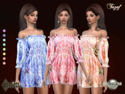 Tazaf Dress By Jomsims Sims 4 CC