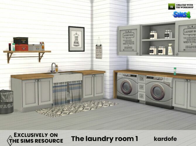 The Laundry Room 1 By Kardofe Sims 4 CC