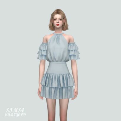 Tiered Sb With 2 Frill S V2 Dress At Marigold Sims 4 CC