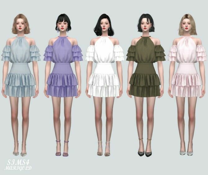 sims 4 cc tiered sb with 2 frill s v2 dress at marigold 2