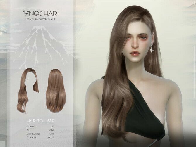 To1122 Long Smooth Hair By Wingssims Sims 4 CC