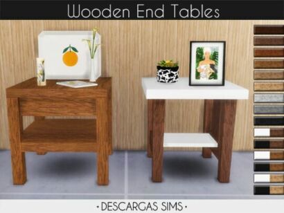 Wooden End Tables At Descargas Sims Sims 4 CC