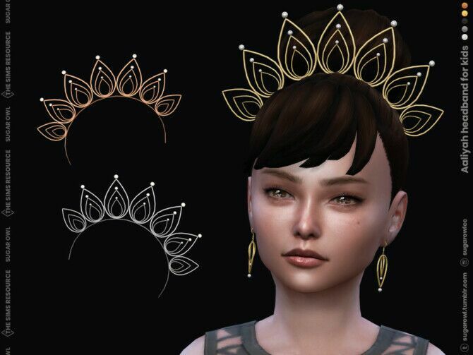 Aaliyah Headband For Kids By Sugar Owl Sims 4 CC