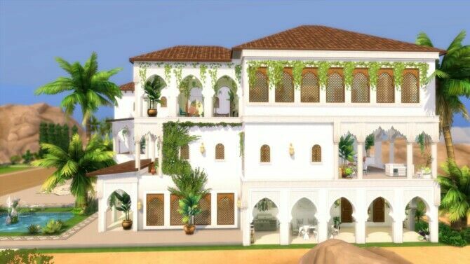 sims 4 cc bananas oasis mansion no cc by mamba black 2