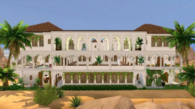 sims 4 cc bananas oasis mansion no cc by mamba black 3