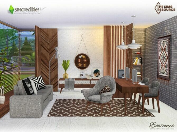 sims 4 cc bontempo study by simcredible 2