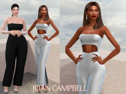 Gabby Jumpsuit By Joan Campbell Beauty Sims 4 CC