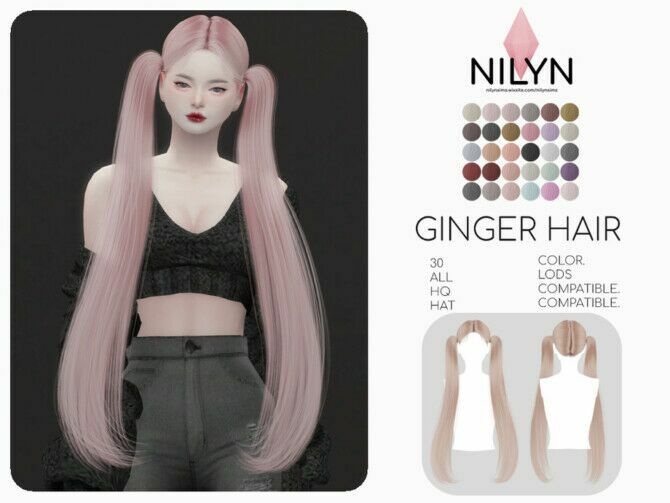 Ginger Hair By Nilyn Sims 4 CC