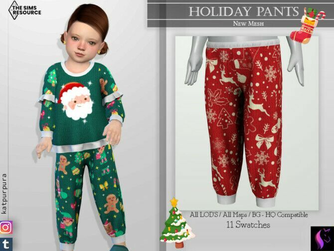 Holiday Pants By Katpurpura Sims 4 CC