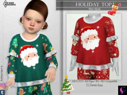 Holiday Top By Katpurpura Sims 4 CC