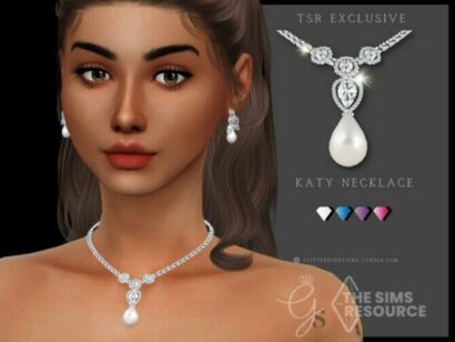 Katy Necklace By Glitterberryfly Sims 4 CC