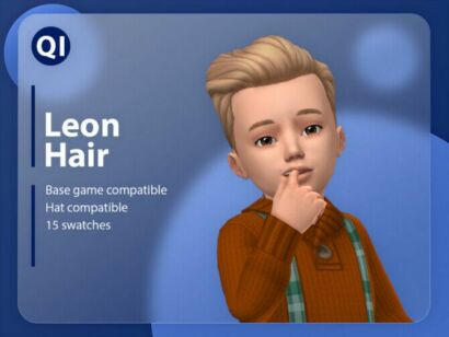 Leon Hair By Qicc Sims 4 CC