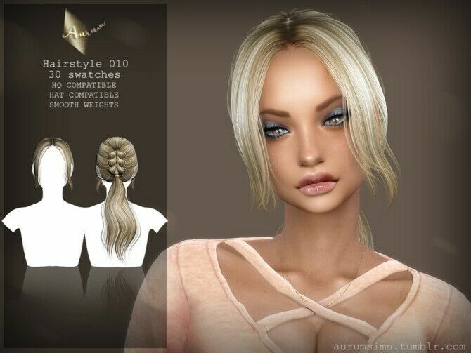 Ponytail Hairstyle 010 By Aurummusik Sims 4 CC