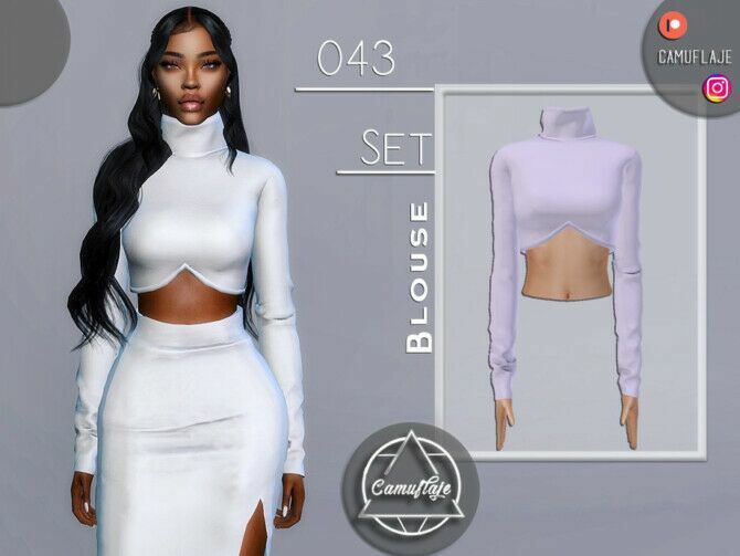 Set 043 – Blouse By Camuflaje Sims 4 CC