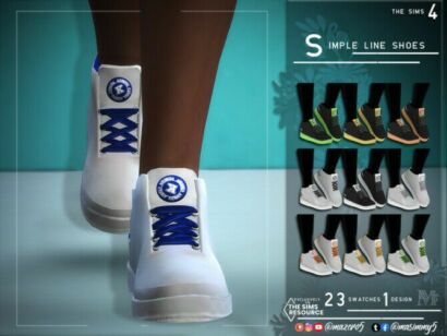 Simple Line Shoes By Mazero5 Sims 4 CC