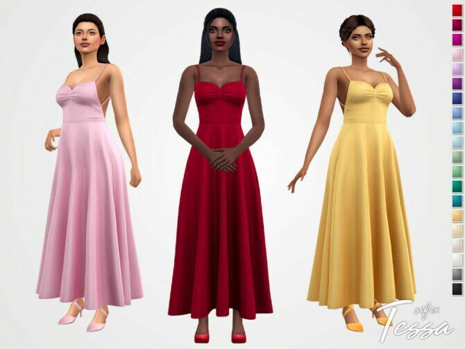 Tessa Dress By Sifix Sims 4 CC