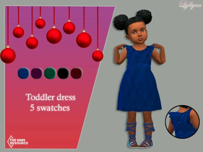 Toddler Dress Bruna By Lyllyan Sims 4 CC