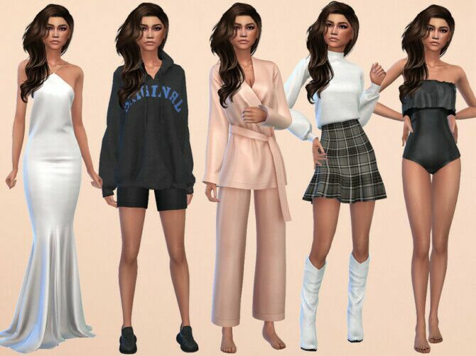 sims 4 cc zendaya by jolea 2