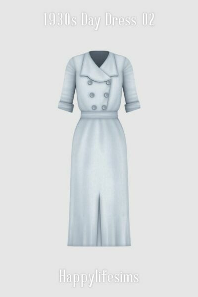 sims 4 cc 1930s day dress 02 at happy life sims 3