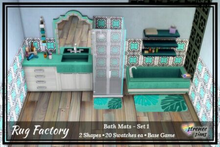 20 Bath Mats With Bonus Mats At Strenee Sims Sims 4 CC