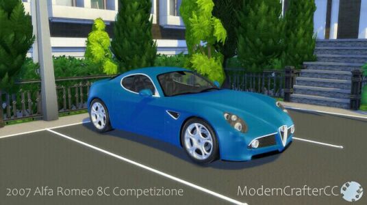 2007 Alfa Romeo 8C Competizione At Modern Crafter CC Sims 4 CC