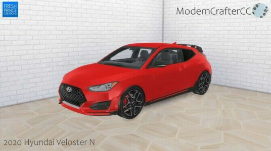 2020 Hyundai Veloster N At Modern Crafter CC Sims 4 CC