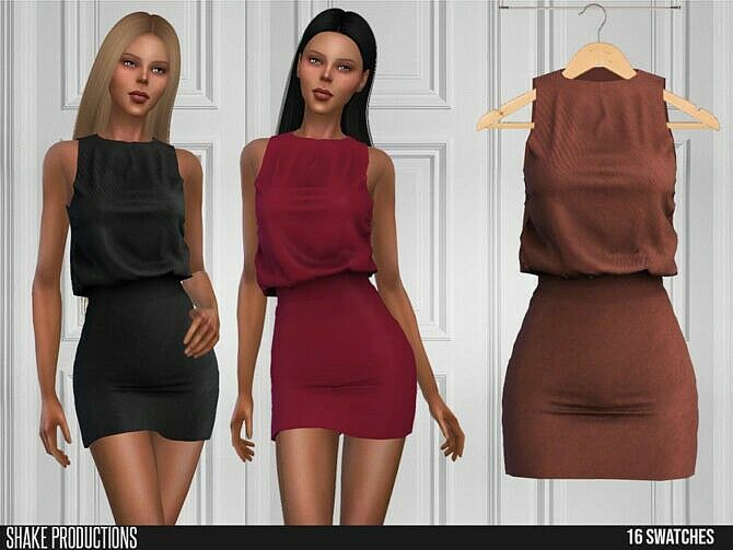 618 Short Dress By Shakeproductions Sims 4 CC