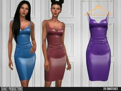 621 Latex Dress By Shakeproductions Sims 4 CC