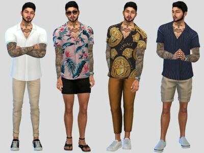 Abrigo Casual Shirt By Mclaynesims Sims 4 CC