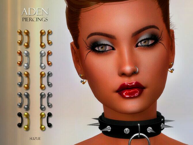 Aden Piercings By Suzue Sims 4 CC