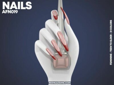 Af Nails N019 At Redheadsims Sims 4 CC