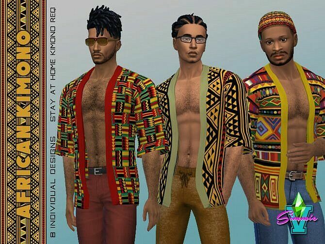 African Kimono By Simmiev Sims 4 CC