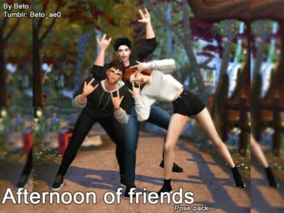 Afternoon Of Friends (Pose Pack) By Beto_Ae0 Sims 4 CC