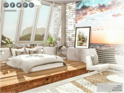 Aiko Summer Bedroom By Moniamay72 Sims 4 CC