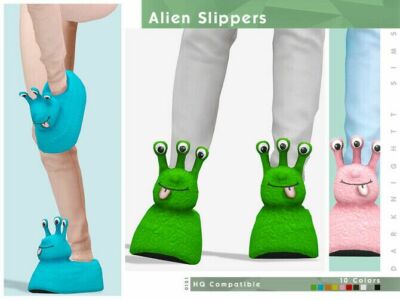 Alien Slippers By Darknightt Sims 4 CC