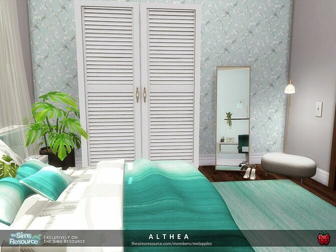 sims 4 cc althea bedroom 1 by melapples 3