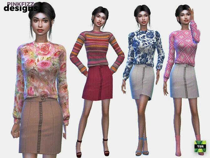 Amelia Oufit By Pinkfizzzzz Sims 4 CC