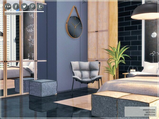 sims 4 cc anastasia modern bedroom by moniamay72 2