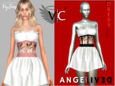 Angelived Collection Dress XII By VIY Sims Sims 4 CC