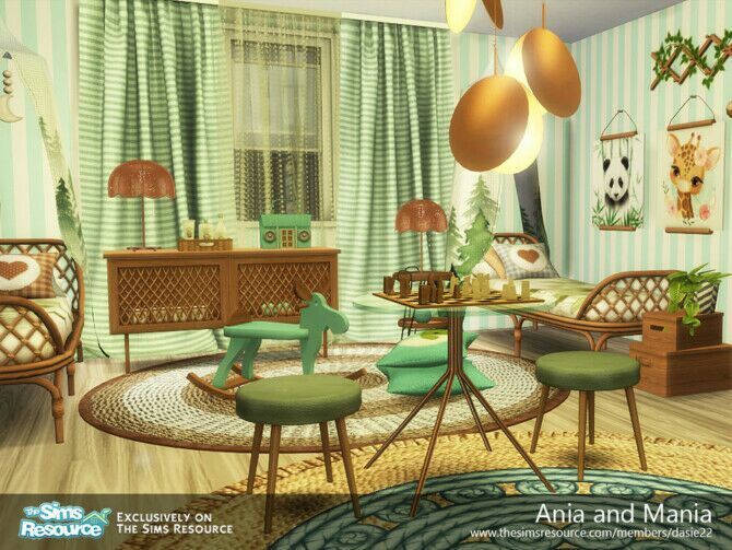 sims 4 cc ania and mania bedroom by dasie2 2