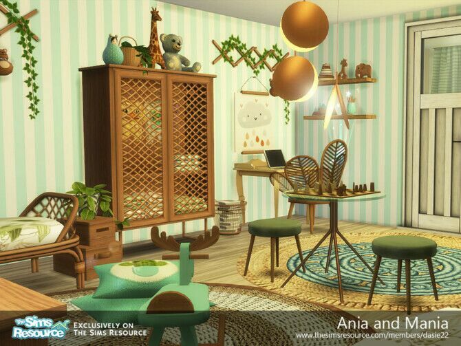 sims 4 cc ania and mania bedroom by dasie2 4