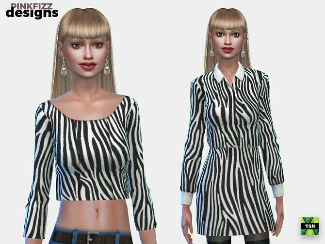 Animal Print SET By Pinkfizzzzz Sims 4 CC