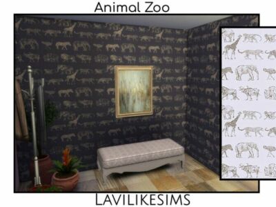 Animal Zoo Wallpaper By Lavilikesims Sims 4 CC